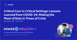 Critical Care in Critical Settings: Lessons Learned from COVID-19: Making the Most of Data in Times of Crisis image