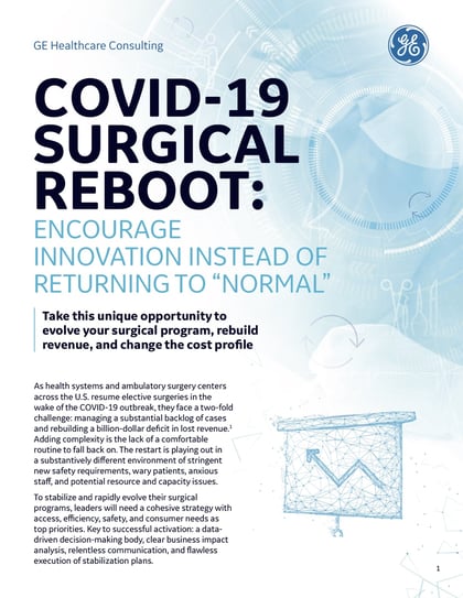 COVID-19 Surgical Reboot: Encourage Innovation Instead Of Returning To “normal” Image